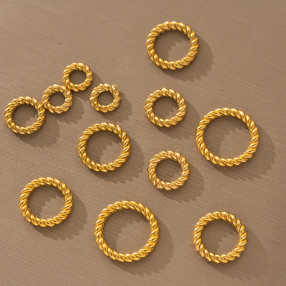 Jewelry Making Jump Rings - 20Pcs Stainless Steel Round Twist-Style Closed