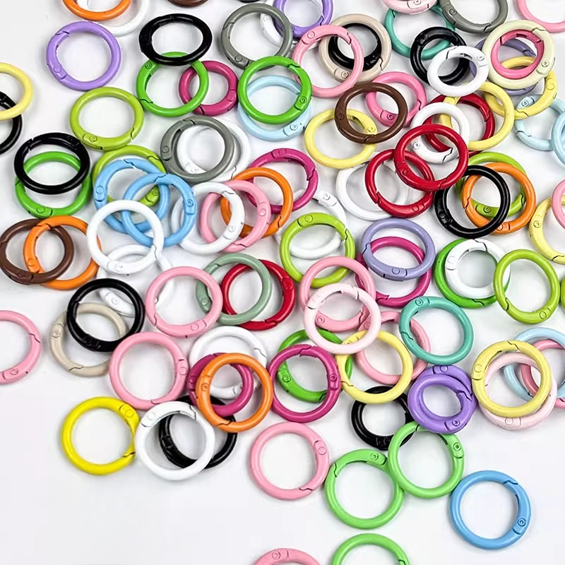 Jewelry Making Degree - Candy Color Zinc Alloy Spring Rings