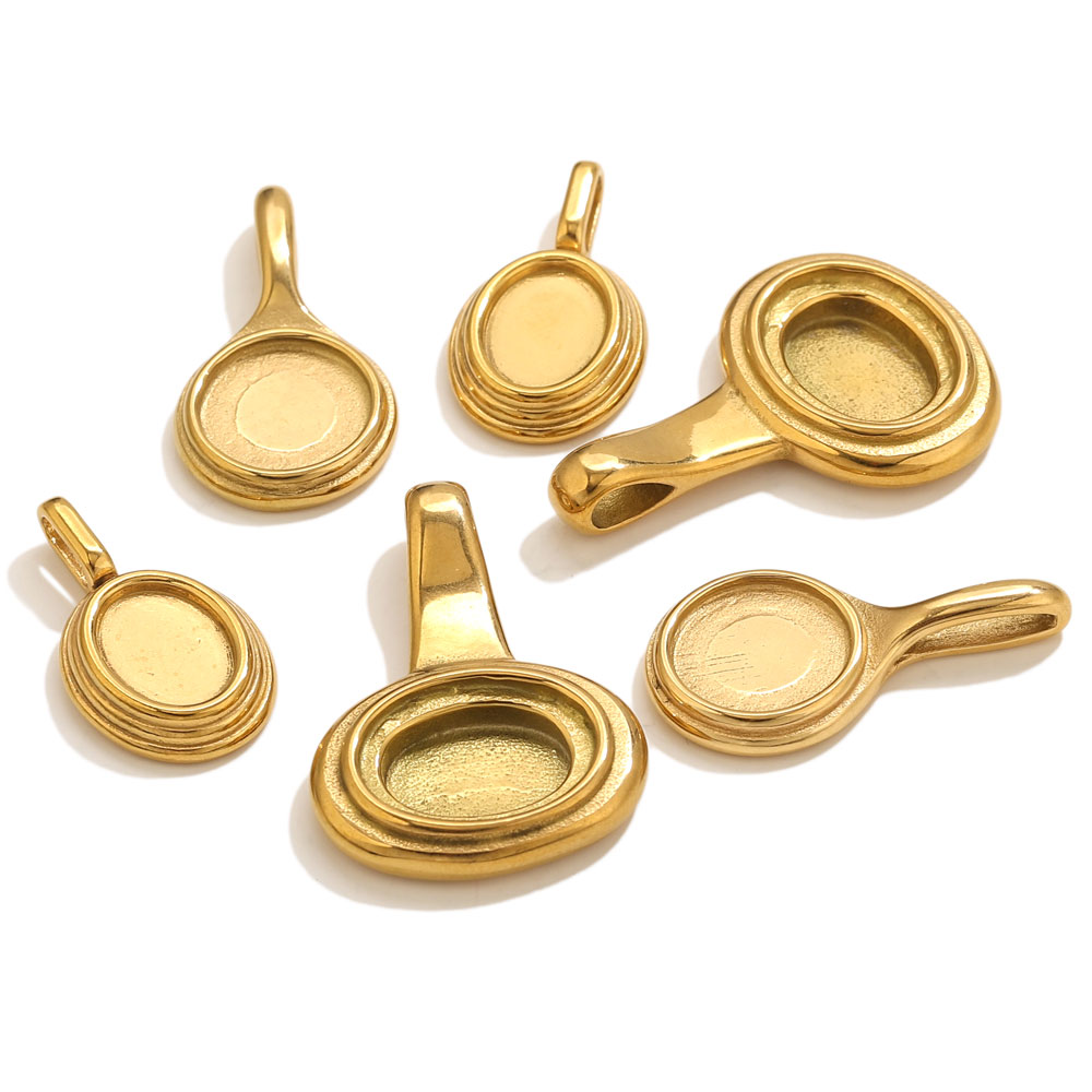 Jewelry Making Resin - 5pcs Stainless Steel Round Oval Trays