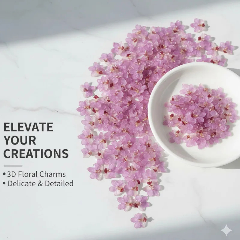 Jewelry Making Event - Natural Pink Resin Orchid DIY Kit