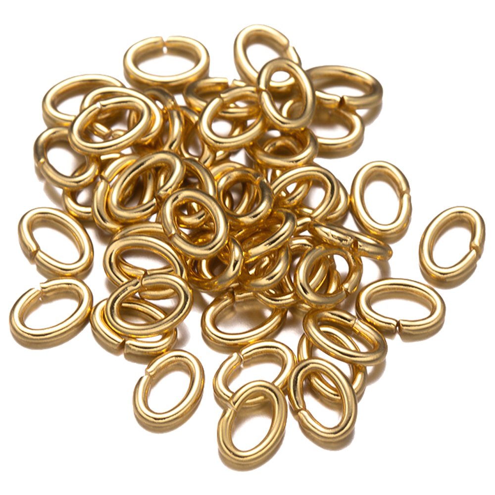 Jewelry Making Jump Rings - 50pcs 3 Colors Stainless Steel Oval