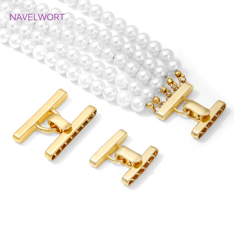 Jewelry Making With Beads - Multi Strands Necklace Clasp 18K Gold