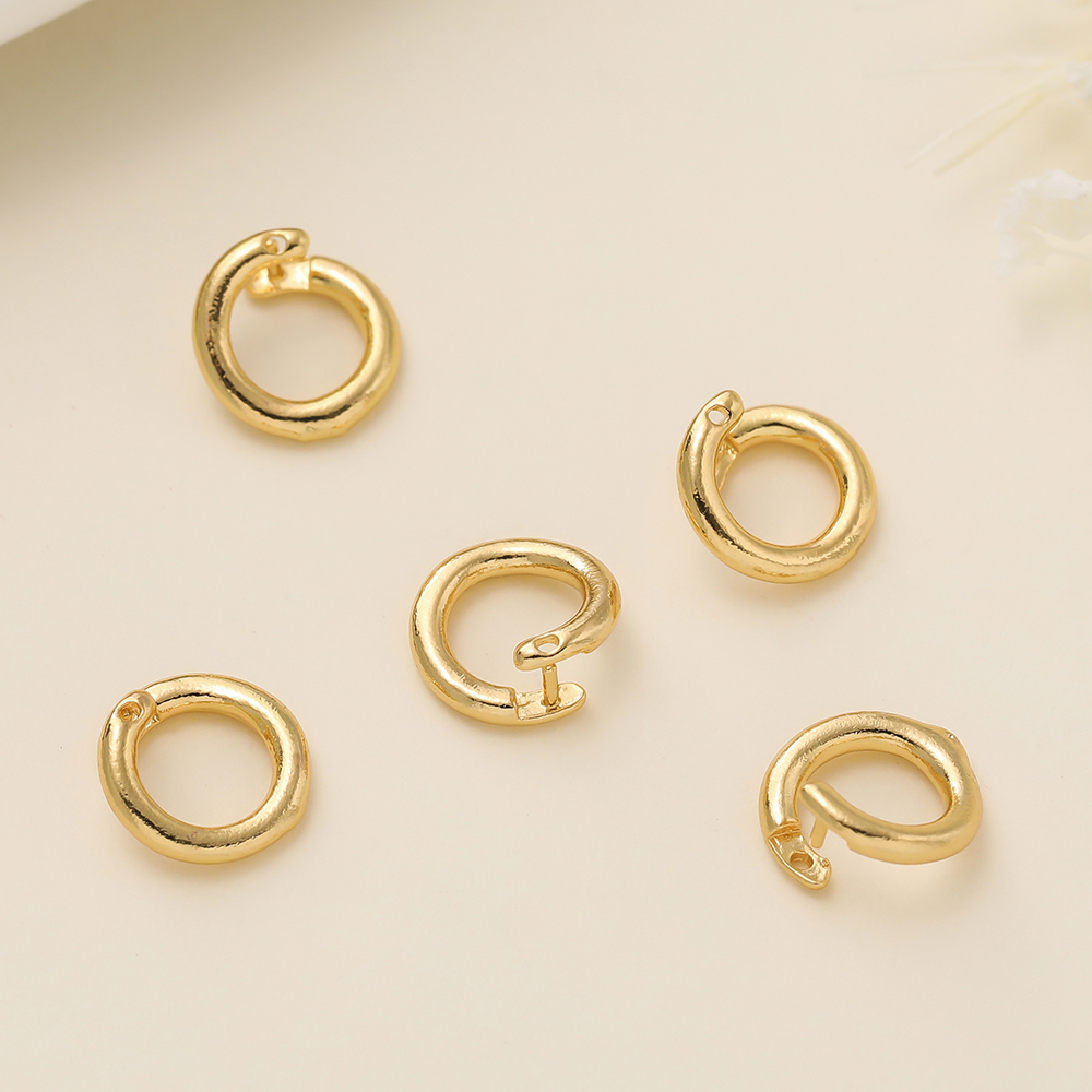 Jewelry Making Jump Rings - 10Pcs 14/18K Gold Color Plated Two