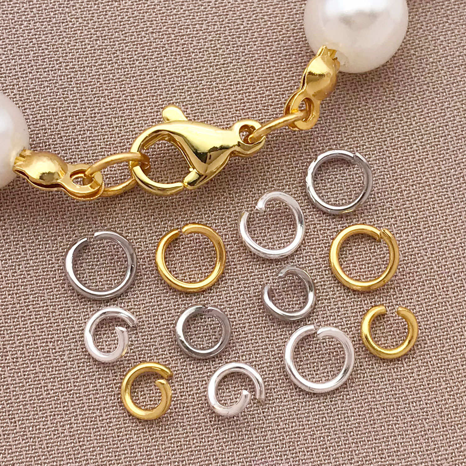 Jewelry Making Jump Rings - 200pcs 4/5mm 18K Gold Plated SilveryOpen