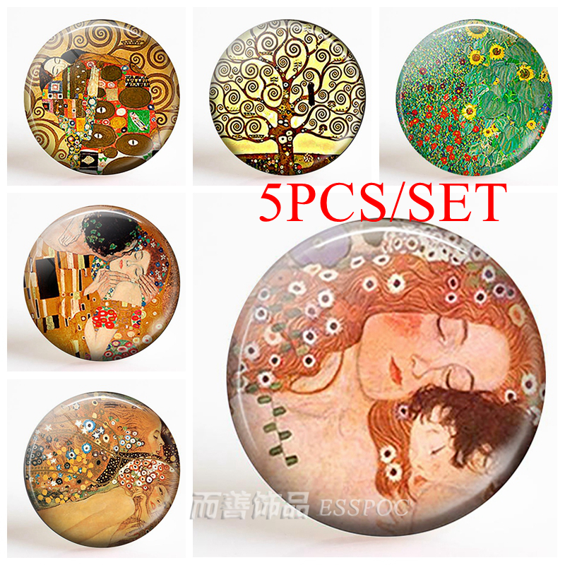 Jewelry Making 4 Year Old - 5PCS/SET Klimt's Mother Child Art Handcrafted