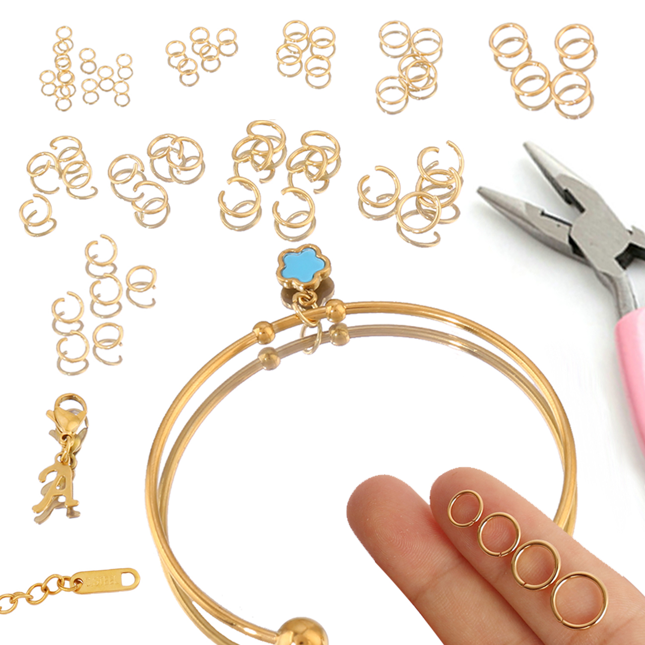 Jewelry Making Jump Rings - 100-200Pcs/lot Stainless Steel Open Jump Rings