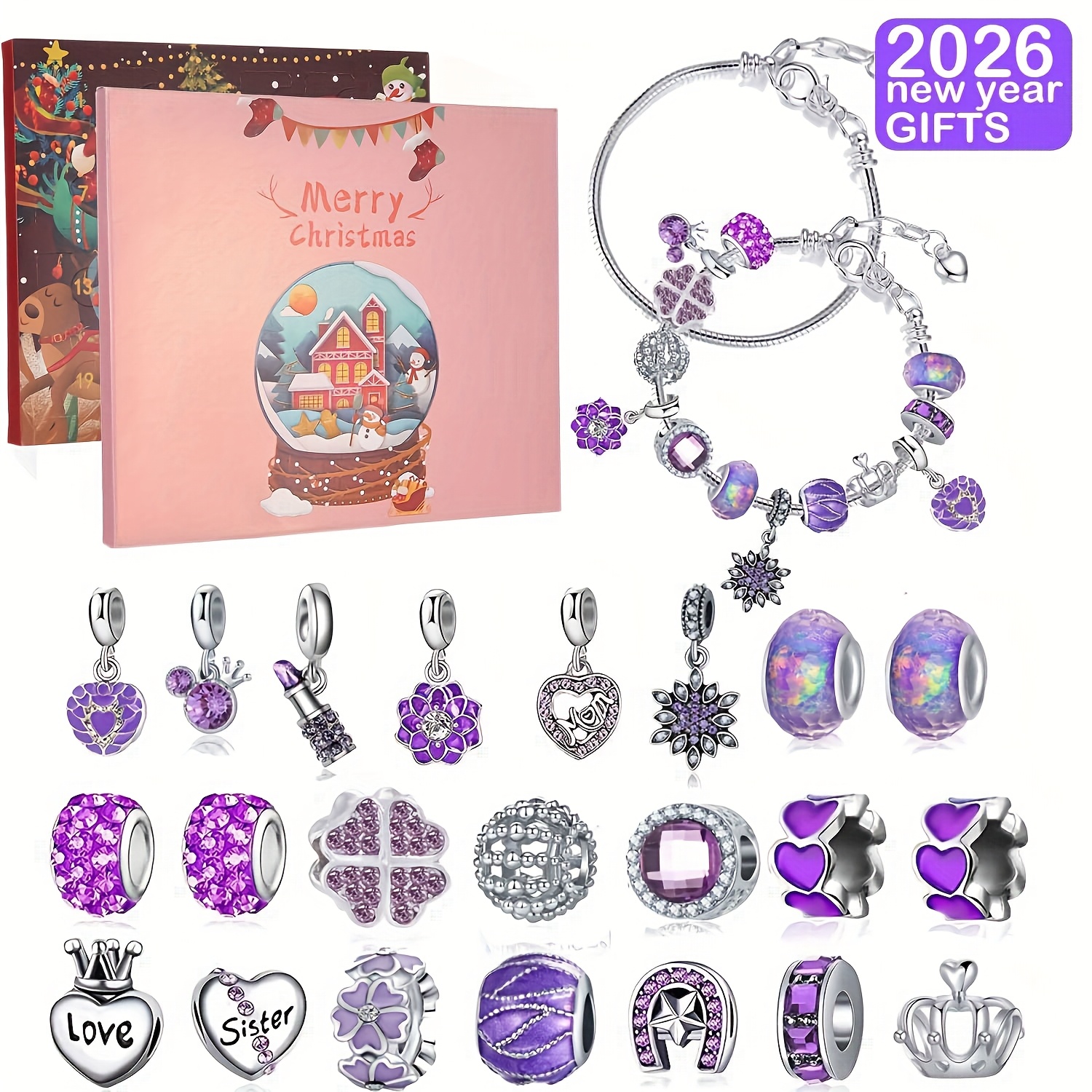 Jewelry Making Resin - Christmas purple beads DIY jewelry making