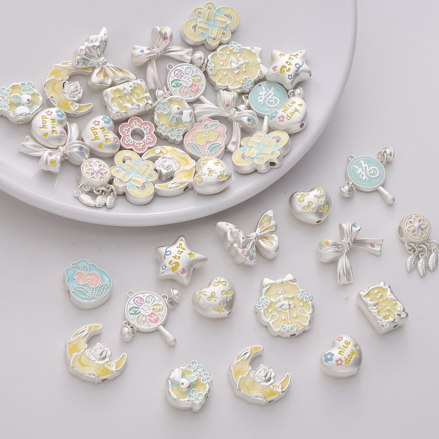 Jewelry Making For Birthday Party - Alloy Moon Charms Beads Pendants beading