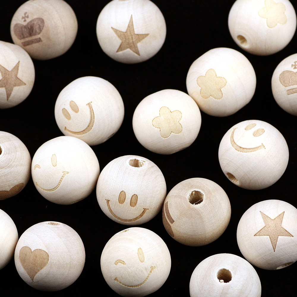 Jewelry Making 4 Year Old - 10pcs 20mm Round Natural Wood Beads