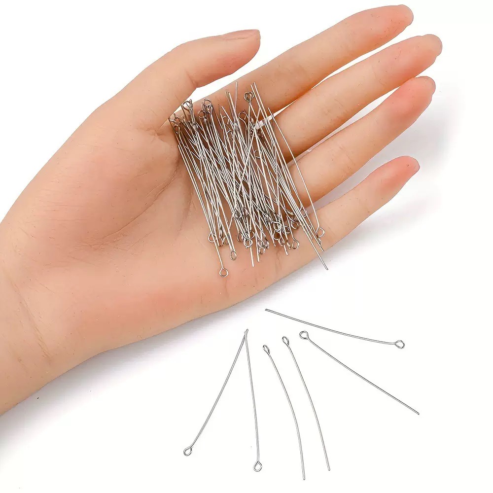 Jewelry Making Eye Pins - 200PCS 25/35/45/60mm Mini Metal Wire Eyepins