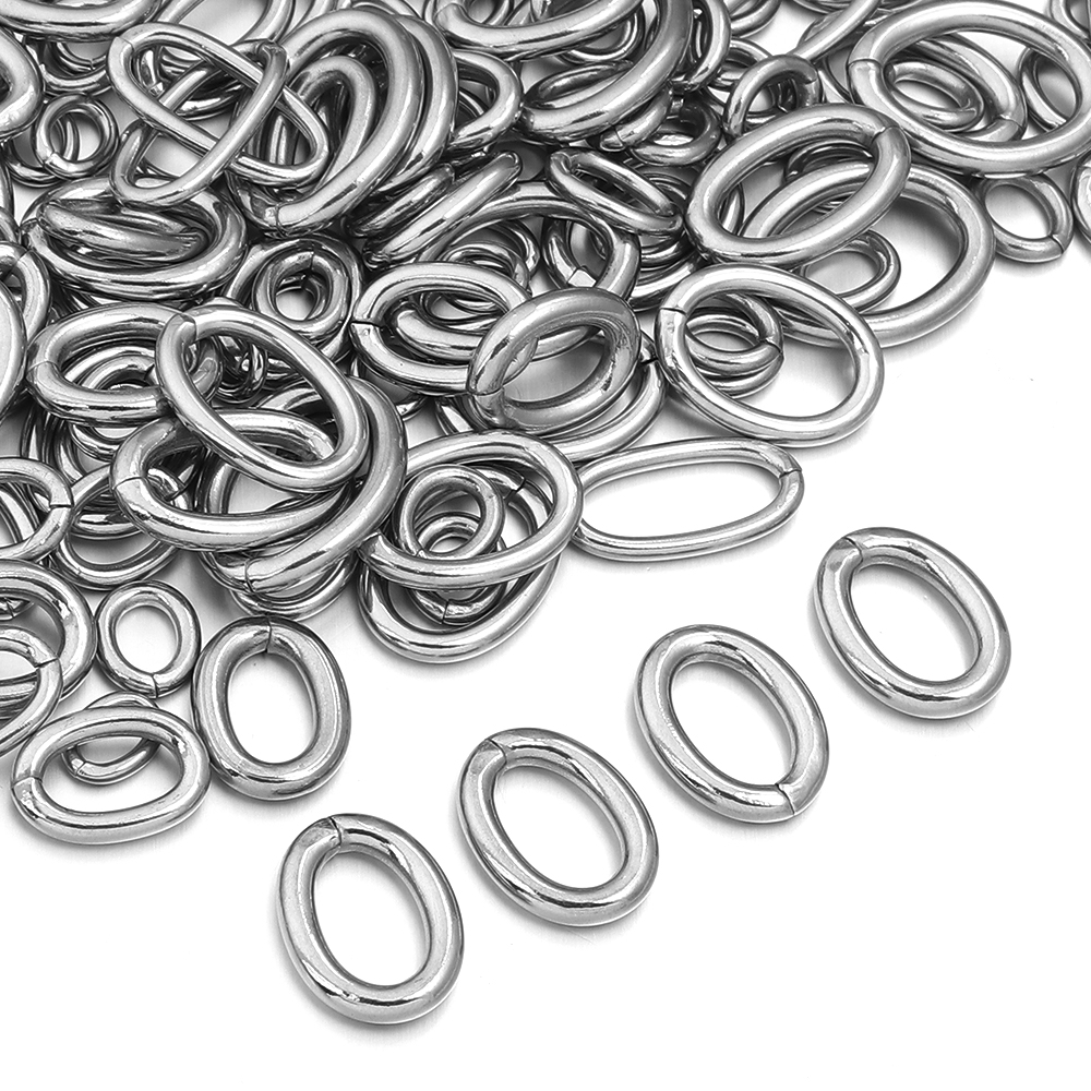 Jewelry Making Jump Rings - 20pcs/lot Stainless Steel Oval Jump Rings