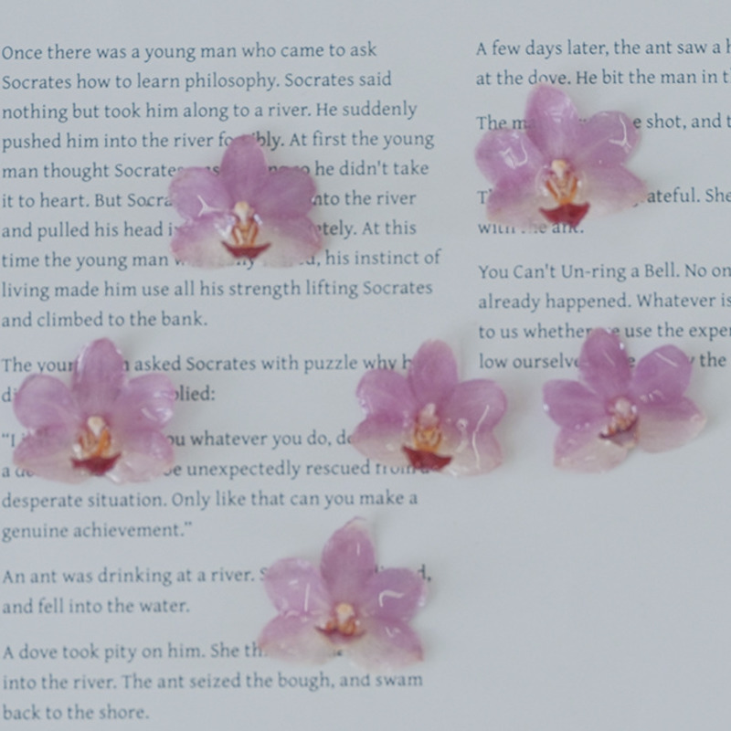 Jewelry Making For Birthday Party - DIY Jewelry Natural Pink Resin Orchid