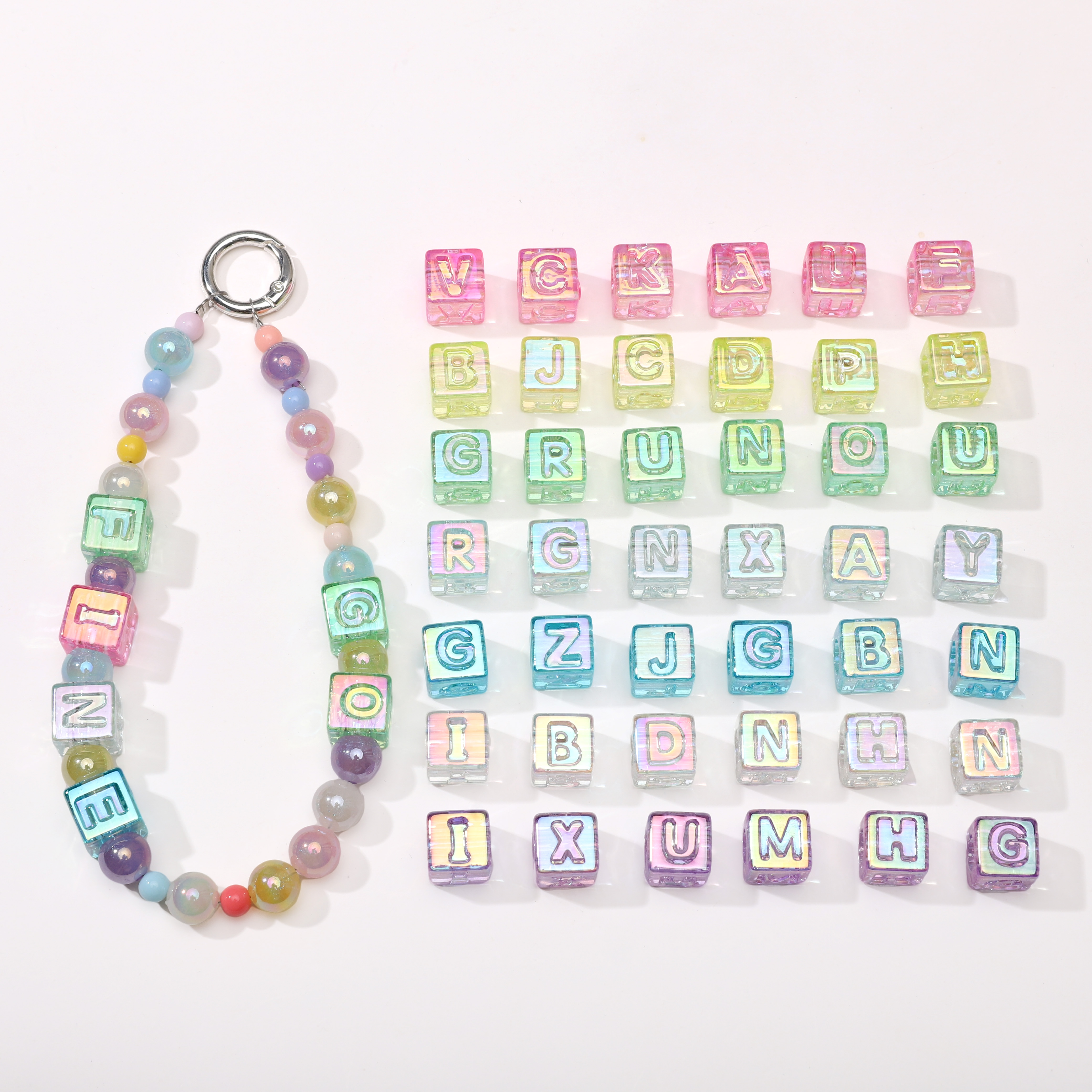 10Pcs beading Colorful Clear L – Jewelry Making For Birthday Party recenzja i cena