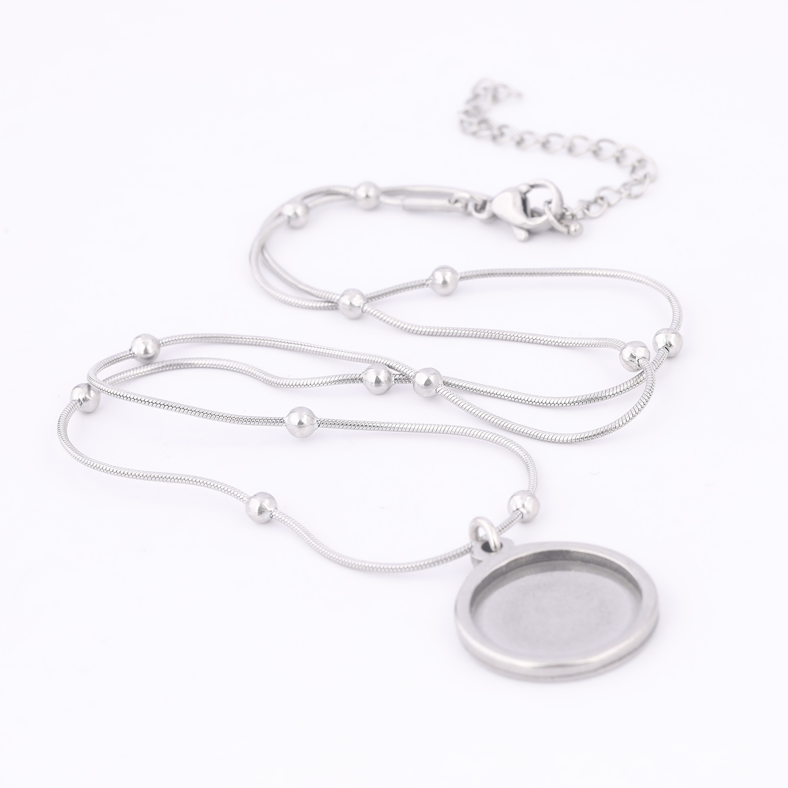 2pcs Stainless Steel Ball Chai – Pendant Blank Bezel recenzja i cena