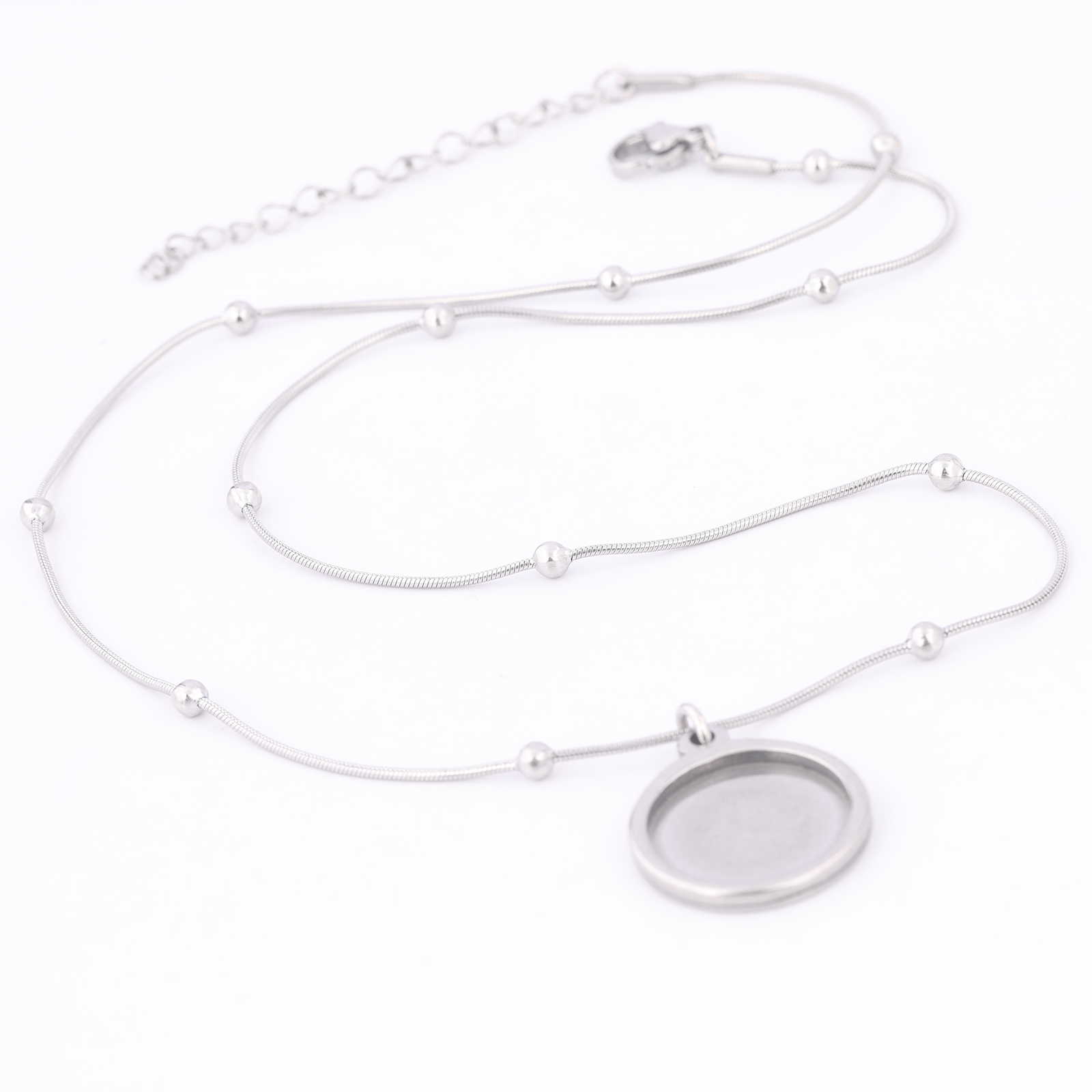 2pcs Stainless Steel Ball Chai – Pendant Blank Bezel recenzja i cena