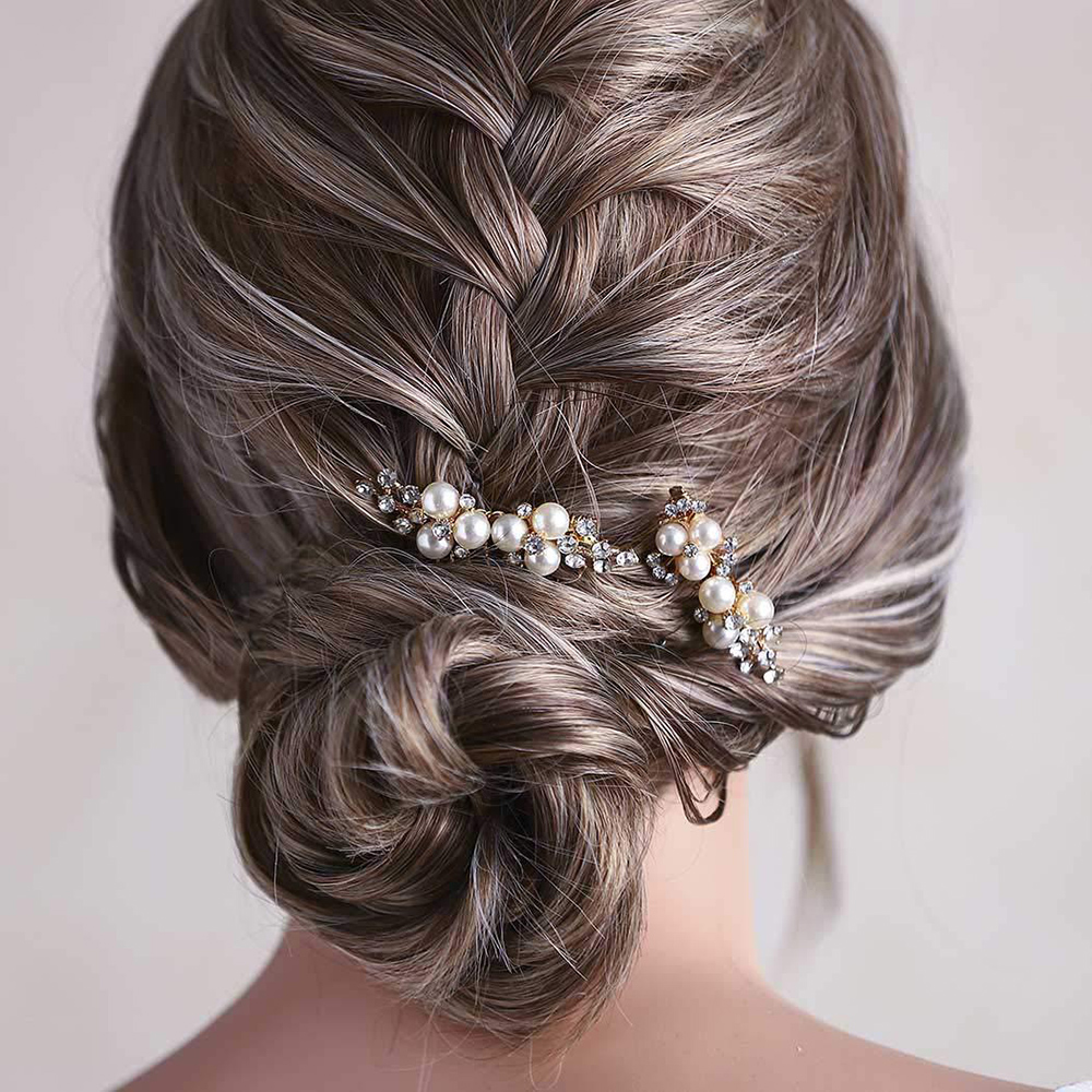 2Pcs Simple Wedding Hair Combs – Jewelry Making With Beads recenzja i cena