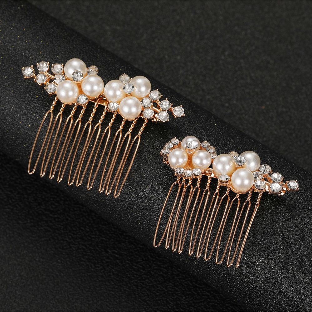2Pcs Simple Wedding Hair Combs – Jewelry Making With Beads recenzja i cena
