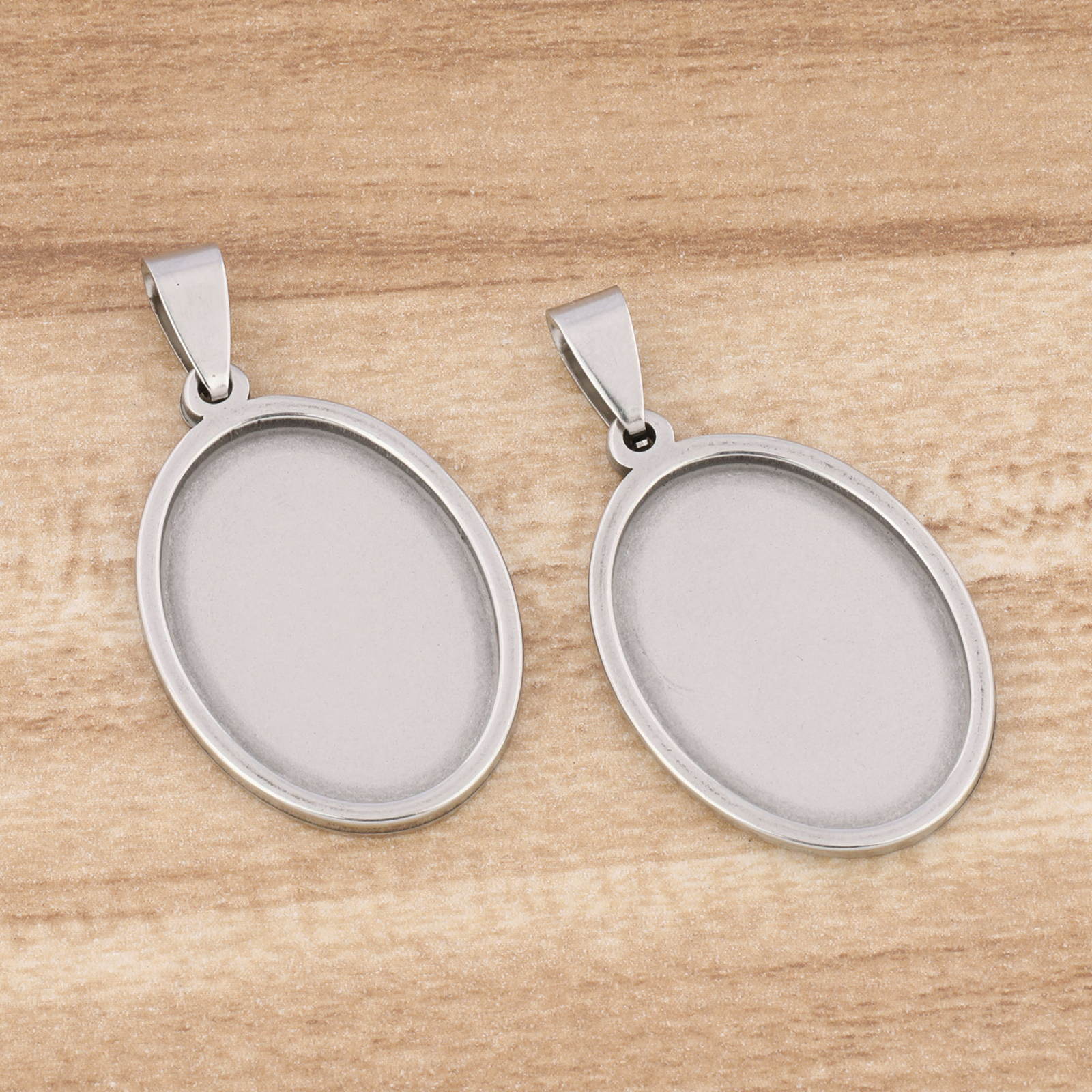 5pcs Stainless Steel Black Ova – Pendant Blank Bezel recenzja i cena