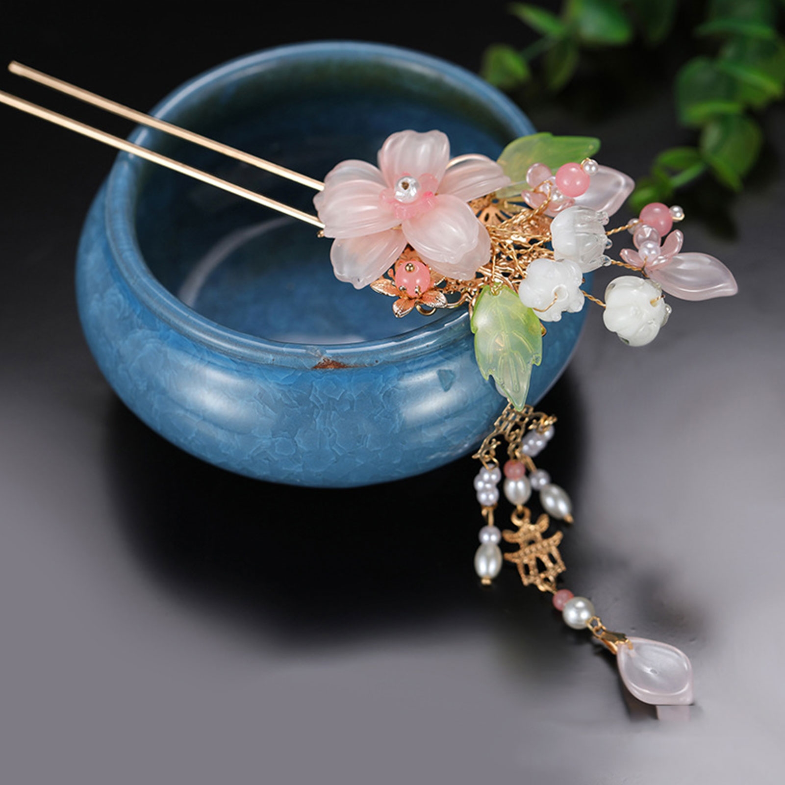 Elegant Pink Flower Hairpins R – Jewelry Making With Beads recenzja i cena