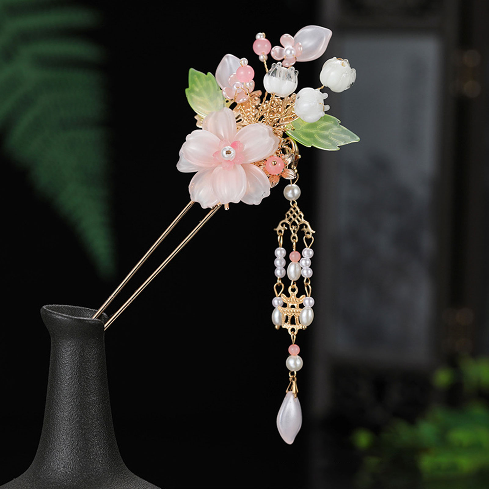 Elegant Pink Flower Hairpins R – Jewelry Making With Beads recenzja i cena