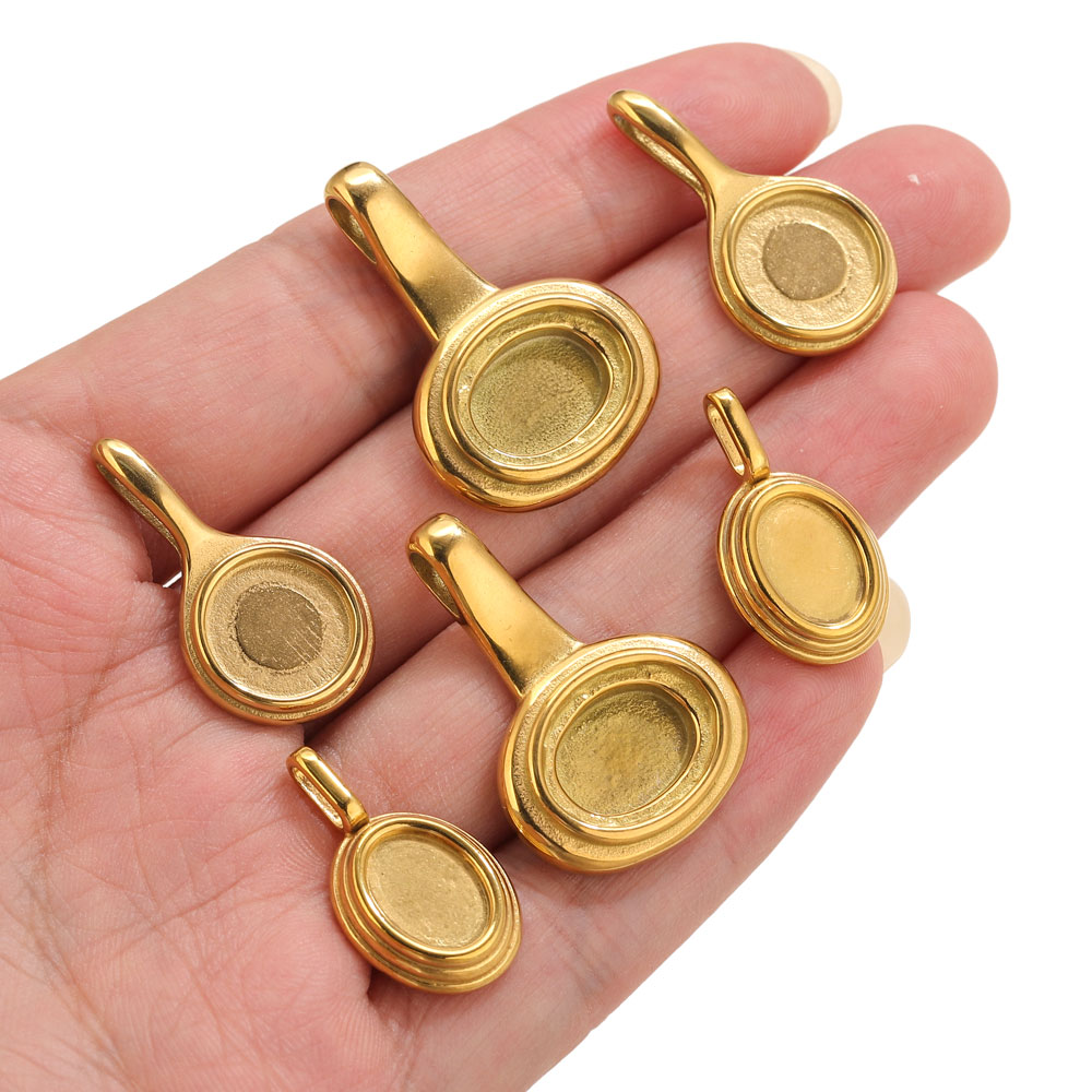 5pcs Stainless Steel Round Ova – Jewelry Making Resin recenzja i cena