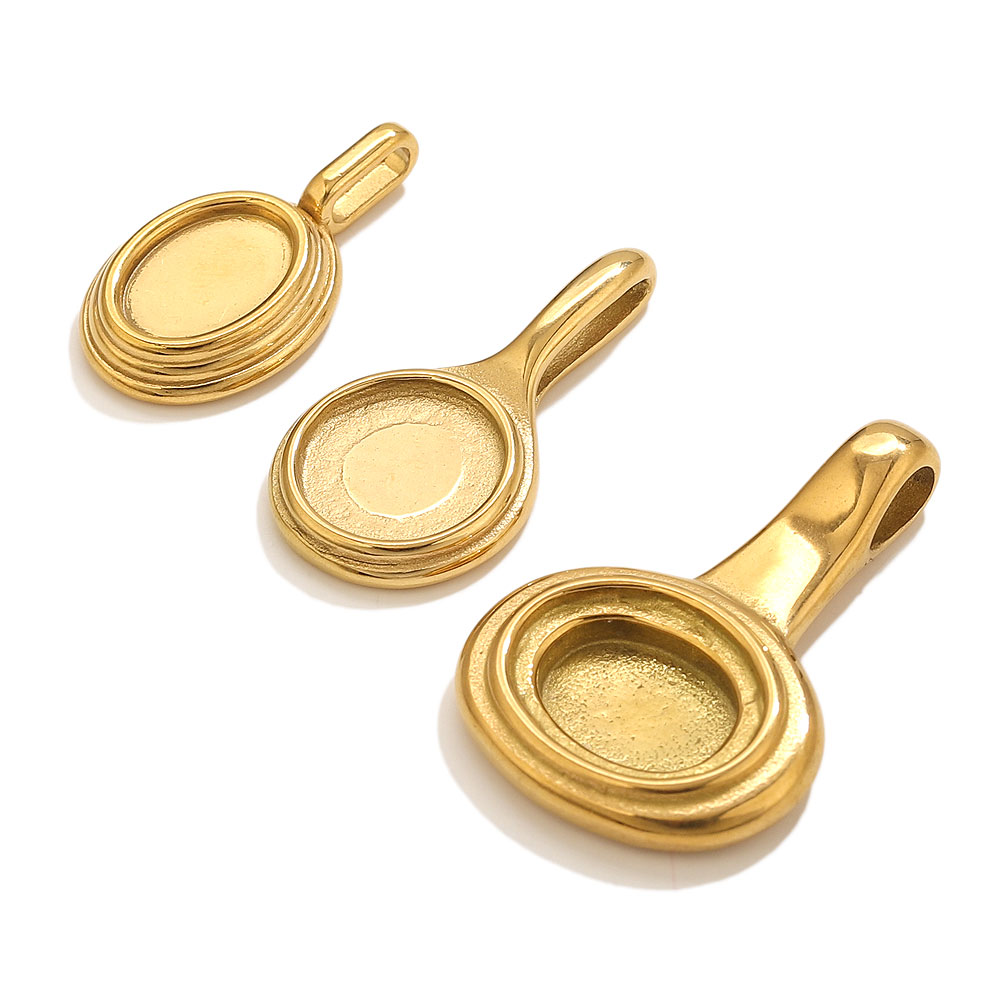 5pcs Stainless Steel Round Ova – Jewelry Making Resin recenzja i cena