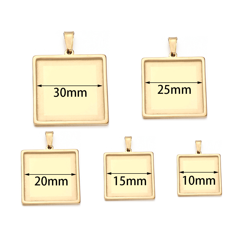 2Pcs Stainless Steel 10 15 20  – Pendant Blank Bezel recenzja i cena