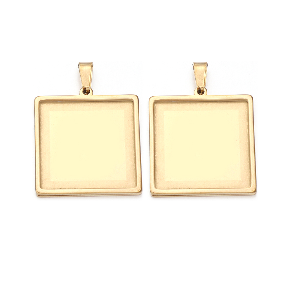 2Pcs Stainless Steel 10 15 20  – Pendant Blank Bezel recenzja i cena