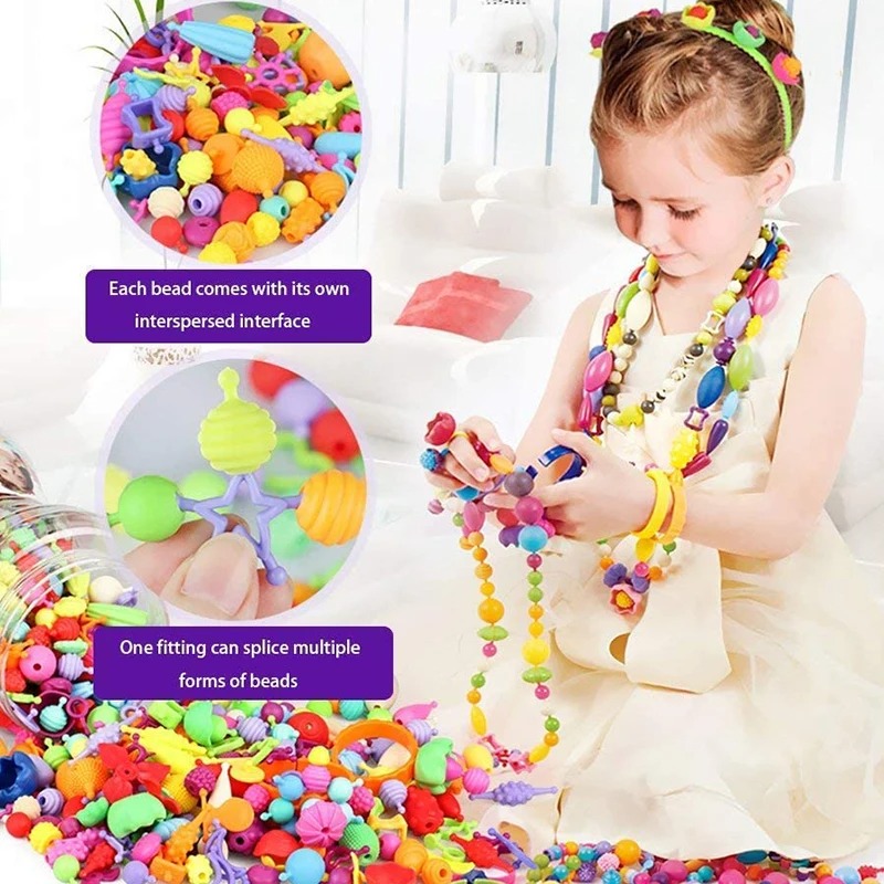188-608pcs Pop Beads Children  – Jewelry Making 4 Year Old recenzja i cena