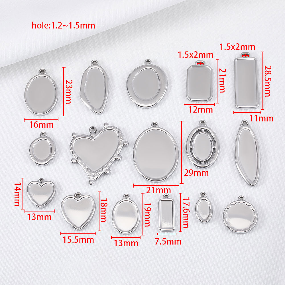 5pcs Stainless Steel Geometry  – Pendant Blank Bezel recenzja i cena