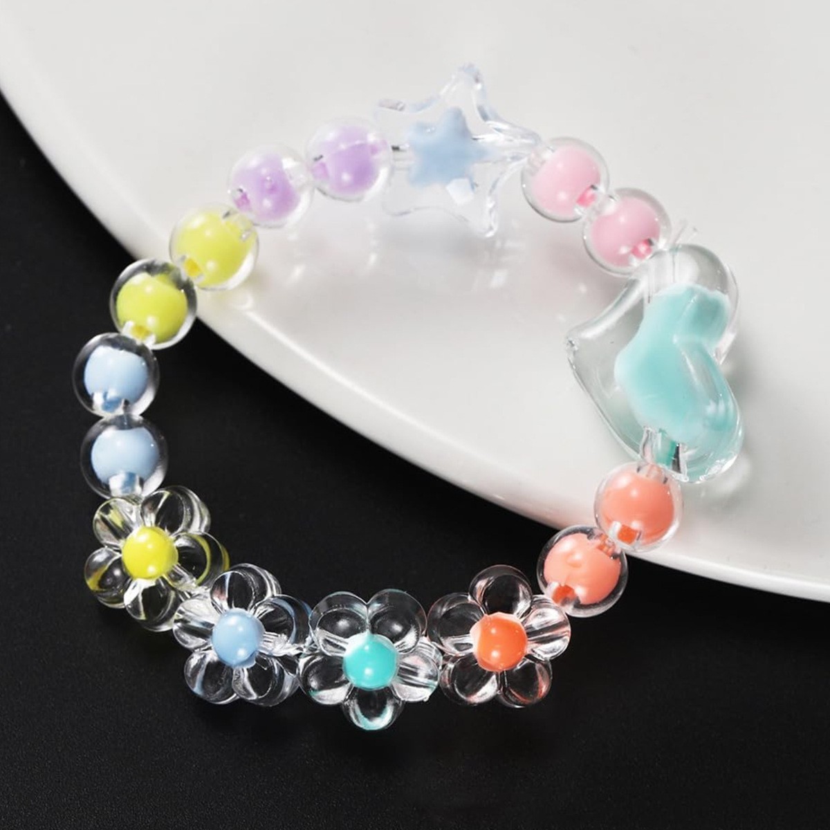174pcs/Box Heart Acrylic Beads – Jewelry Making For Birthday Party recenzja i cena