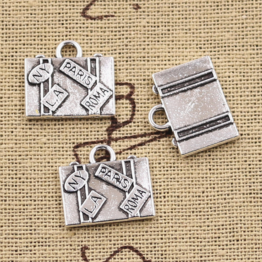 15pcs Charms Travel Bags New Y – Jewelry Making Paris recenzja i cena