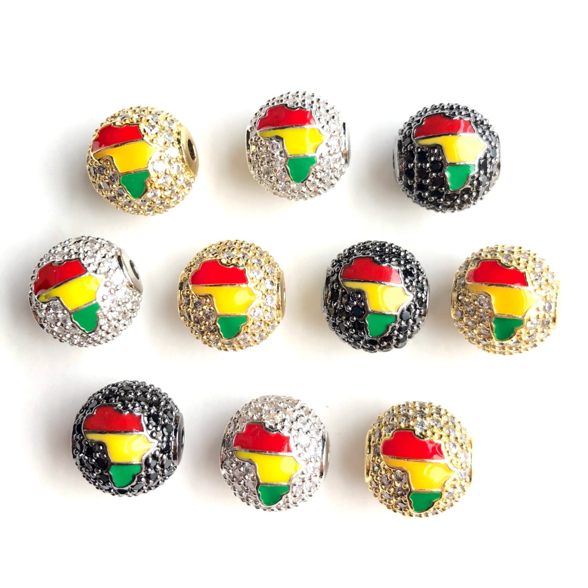 6pcs 12mm Red Yellow Green Ene – Jewelry Making History recenzja i cena