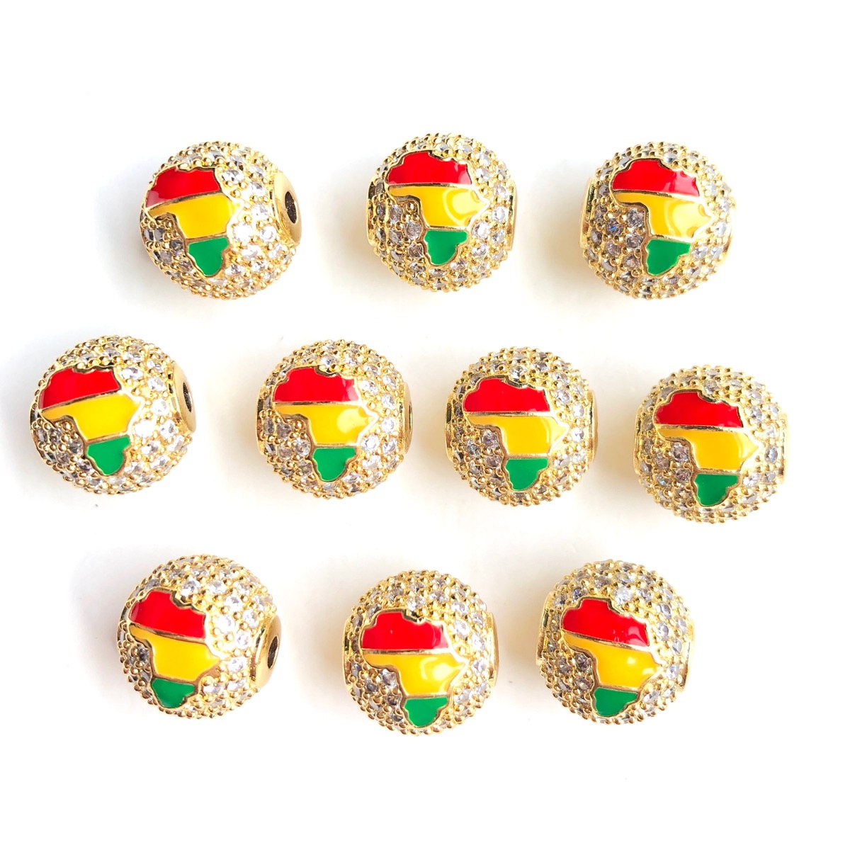 6pcs 12mm Red Yellow Green Ene – Jewelry Making History recenzja i cena