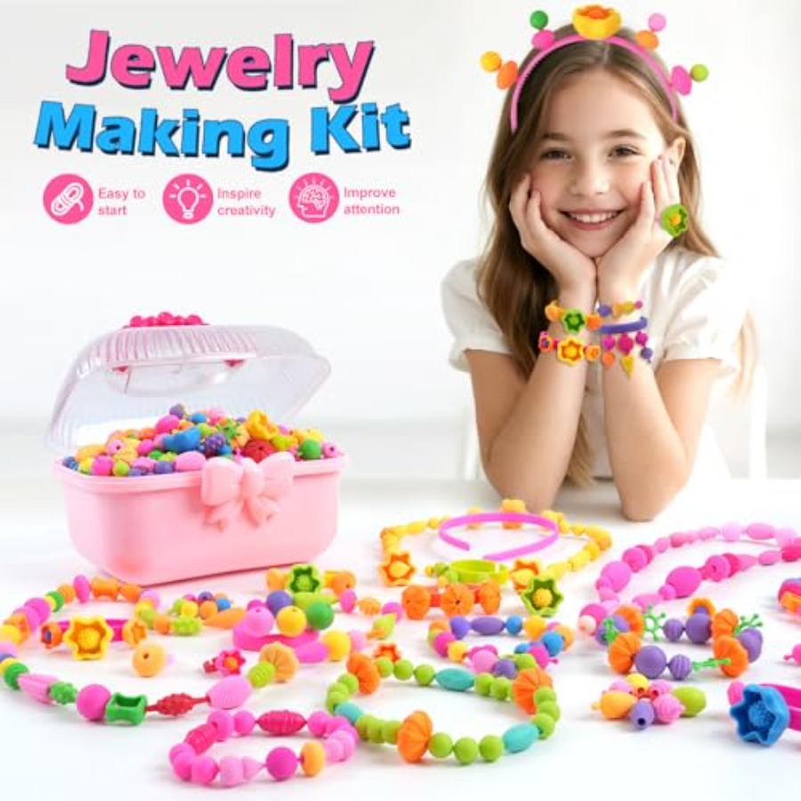 Pop Beads Toys for Ages 3-7 -  – Jewelry Making 4 Year Old recenzja i cena