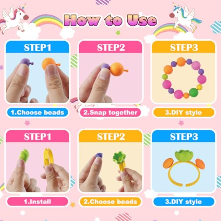 Pop Beads Toys for Ages 3-7 -  – Jewelry Making 4 Year Old recenzja i cena