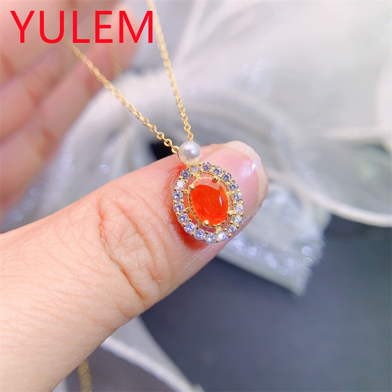 Elegant Natural Orange Opal Pe – Jewelry Making For Birthday Party recenzja i cena