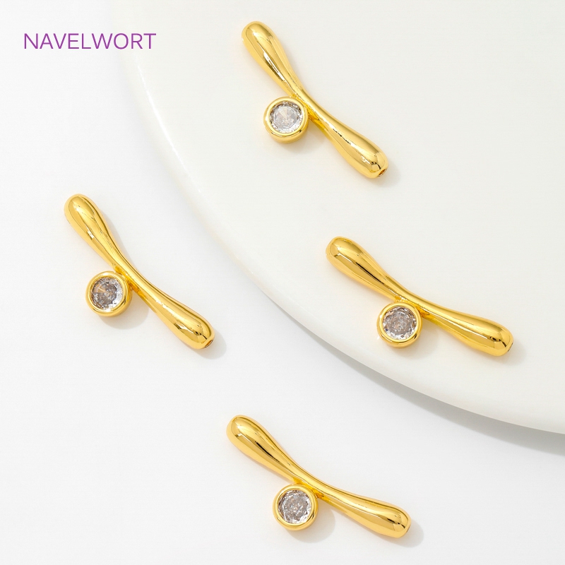 18K Gold Plated Brass Curved T – Jewelry Making Youtube recenzja i cena
