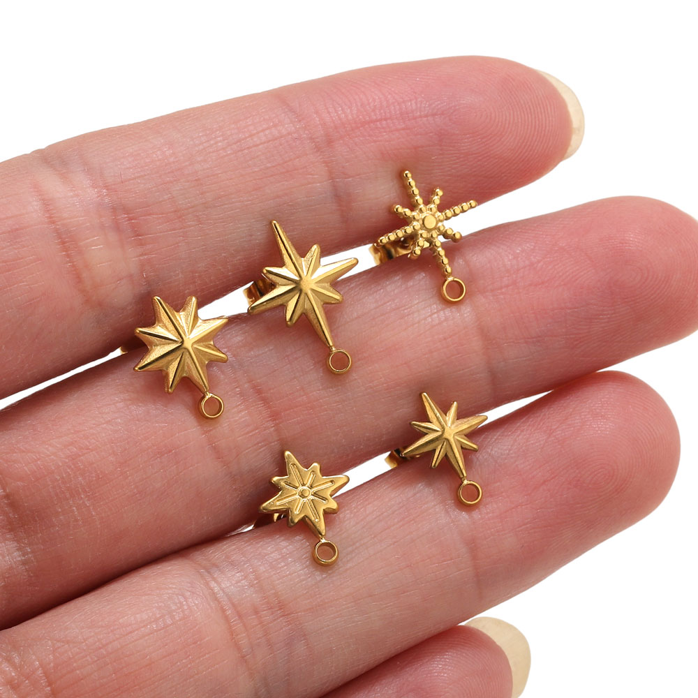 6pcs Stainless Steel Star Earr – Jewelry Making Degree recenzja i cena