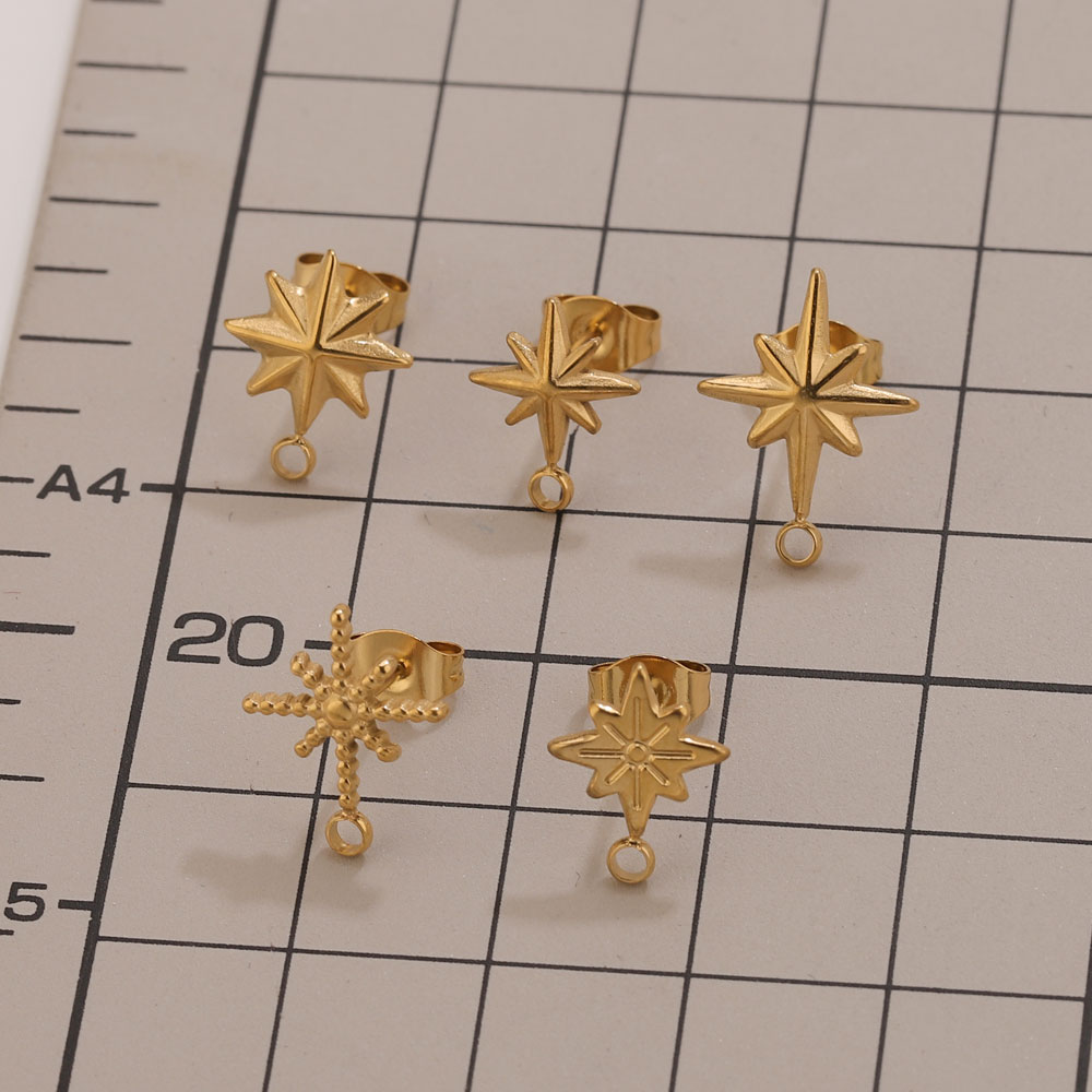 6pcs Stainless Steel Star Earr – Jewelry Making Degree recenzja i cena