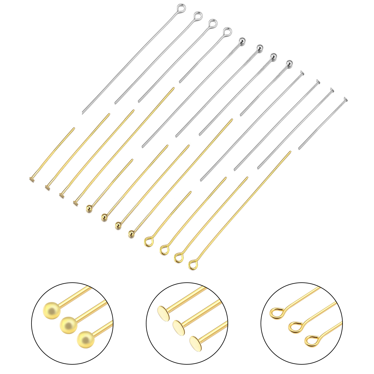 50-100pcs Stainless Steel Flat – Jewelry Making Eye Pins recenzja i cena