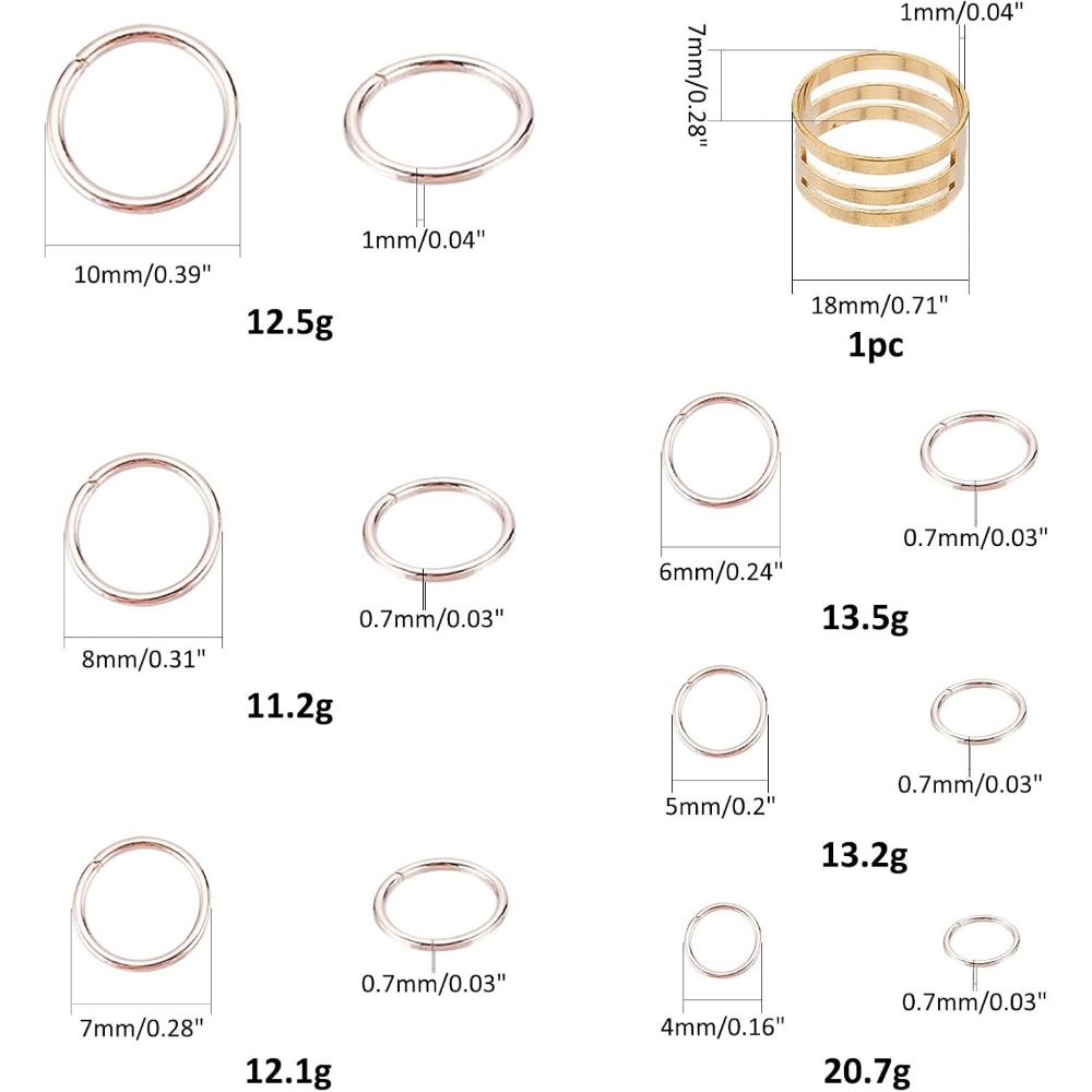 1250pcs Jump Rings 6 Sizes Jew – Jewelry Making Jump Rings recenzja i cena