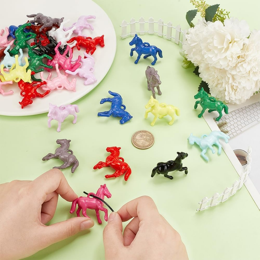 48pcs Opaque Acrylic Pendants  – Jewelry Making Resin recenzja i cena
