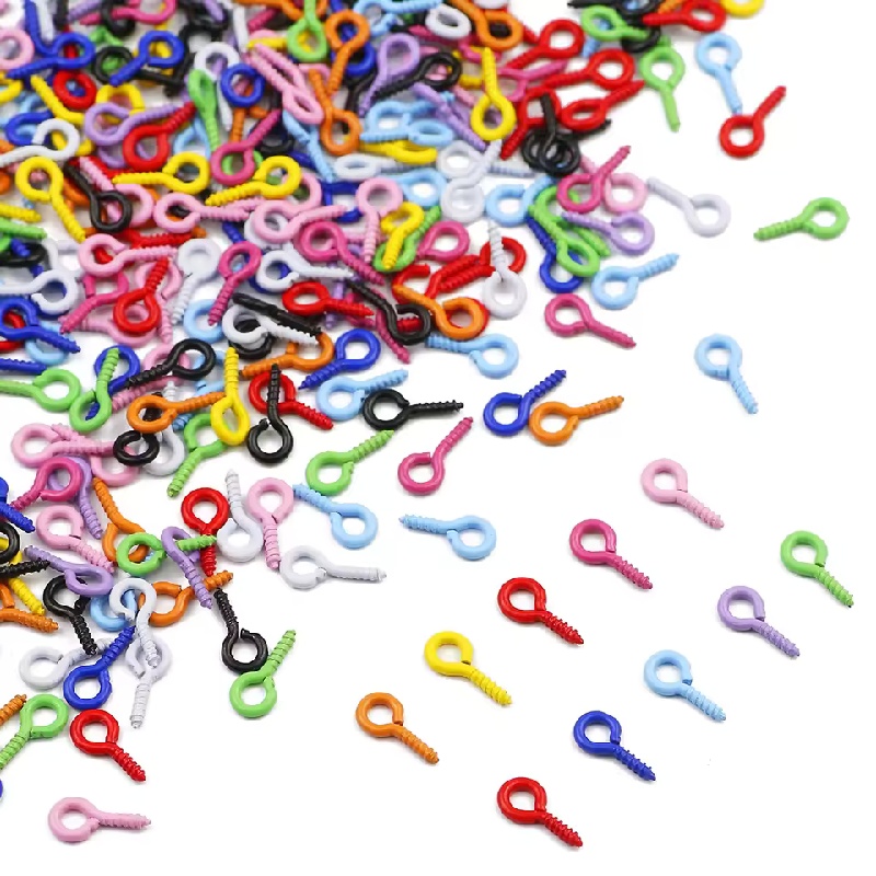 100pcs 5x10mm Colorful Screw E – Jewelry Making Eye Pins recenzja i cena