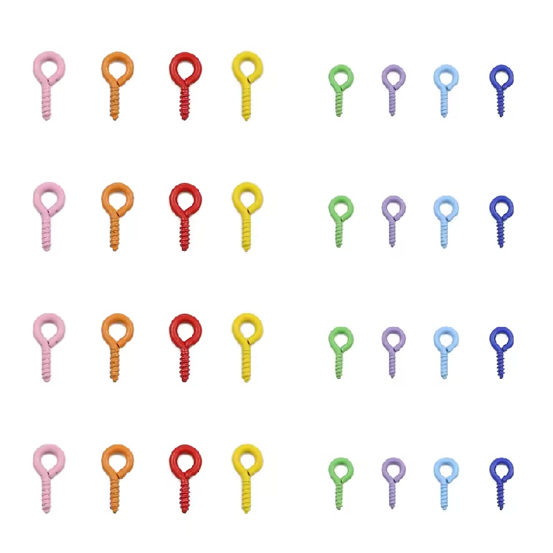 100pcs 5x10mm Colorful Screw E – Jewelry Making Eye Pins recenzja i cena