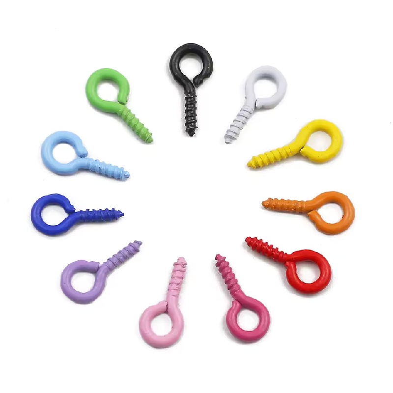 100pcs 5x10mm Colorful Screw E – Jewelry Making Eye Pins recenzja i cena