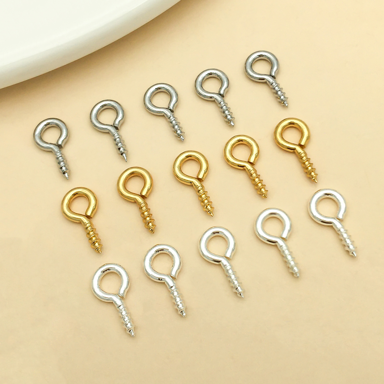 5pcs 18K gold-plated copper th – Jewelry Making Eye Pins recenzja i cena