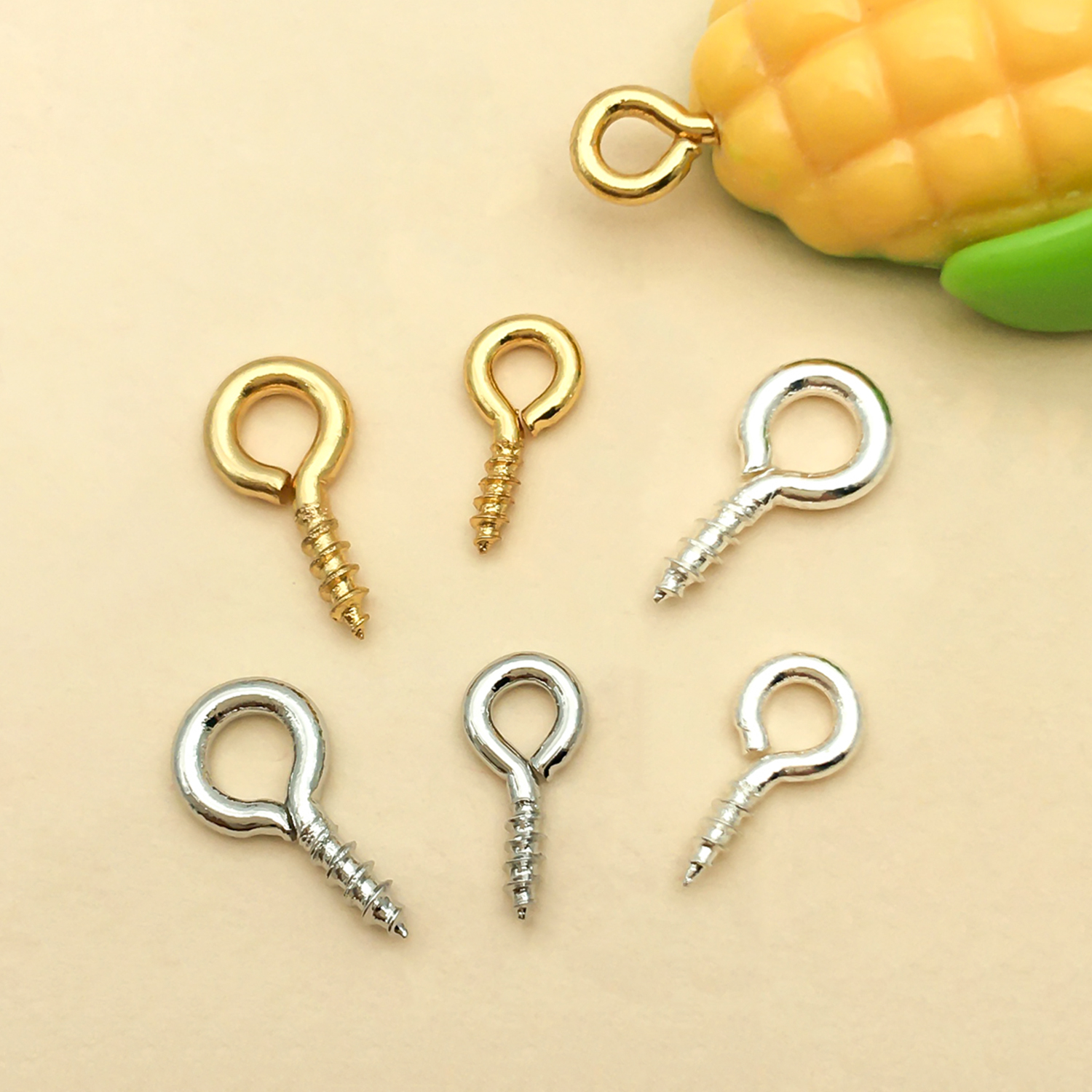 5pcs 18K gold-plated copper th – Jewelry Making Eye Pins recenzja i cena