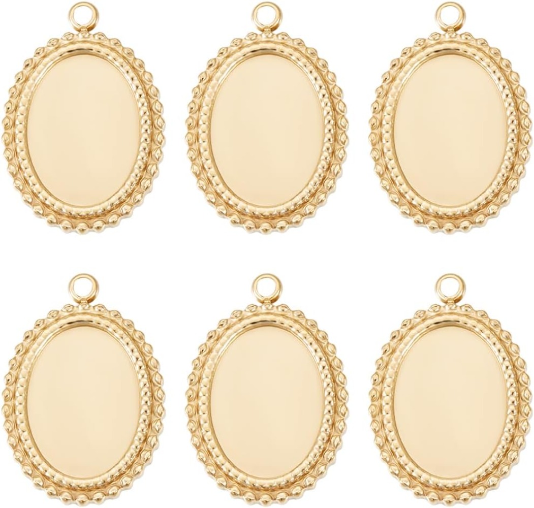6Pcs Cabochon Settings Charms  – Pendant Blank Bezel recenzja i cena