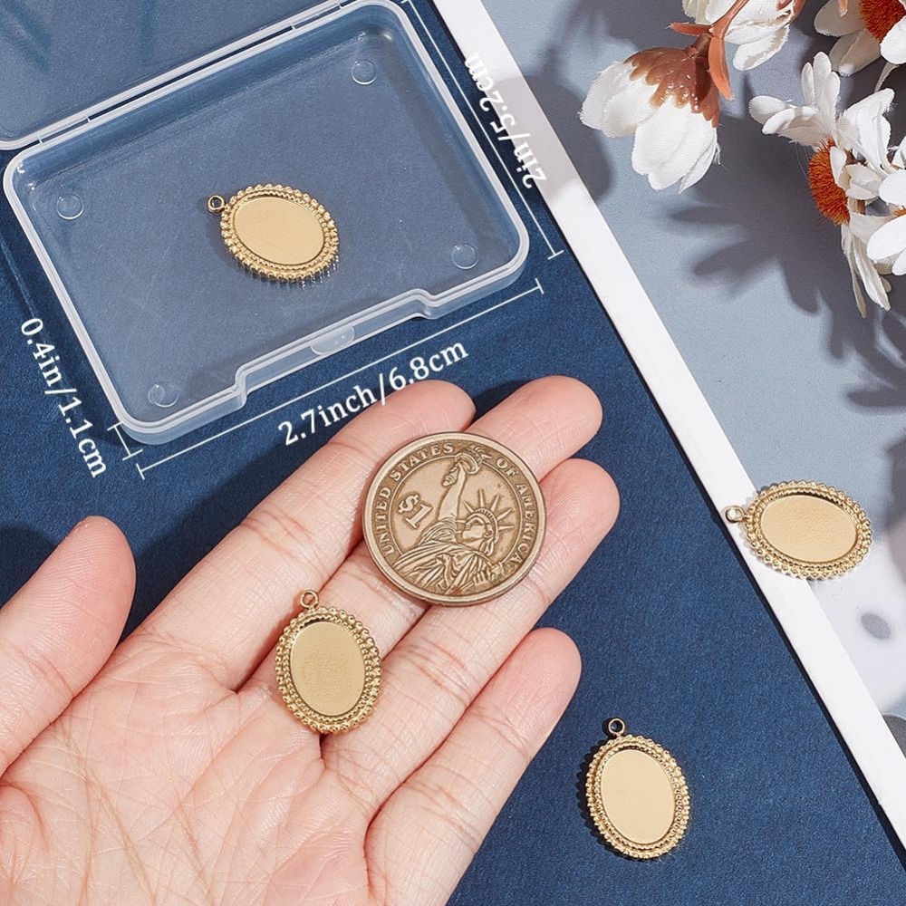 6Pcs Cabochon Settings Charms  – Pendant Blank Bezel recenzja i cena